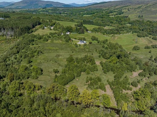 Aerial view with River Cour in foreground.