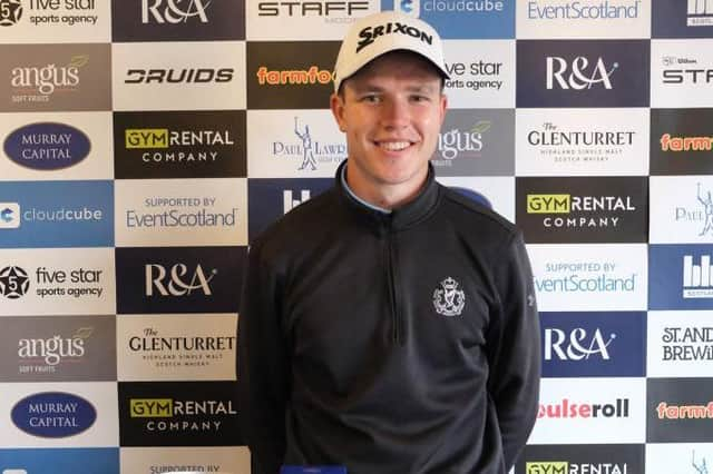 James Wilson after winning the Tartan Pro Tour's Leven Links Classic in a play-off. Picture: Tartan Pro Tour