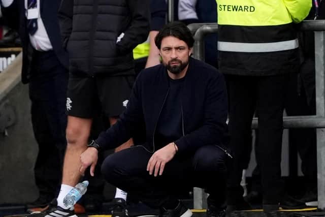 Rangers manager Russell Martin during the William Hill Premiership match at Falkirk Stadium, Falkirk. (Photo by Andrew Milligan/PA Wire)