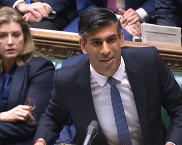 Rishi Sunak speaks during Prime Minister's Questions in the House of Commons. Picture: House of Commons/PA Wire