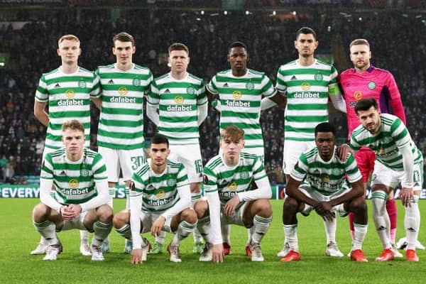 Celtic manager Ange Postecoglou made 11 changes to his starting line-up for the Europa League game against Real Betis. (Back - Left to Right) Liam Scales, Liam Shaw, James McCarthy, Osaze Orhogide, Nir Bitton and Scott Bain. (Front - Left to Right) Stephen Welsh, Liel Abada, Adam Montgomery, Ismaila Soro and Albian Ajeti. (Photo by Craig Williamson/SNS Group)