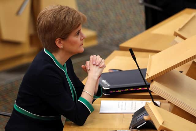The First Minister at Parliament.