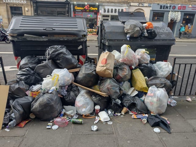 The bin strike - due to last until August 30 - is happening at Edinburgh's busiest time of year.