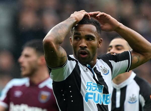 Newcastle United's Callum Wilson reacts to a missed chance against West Ham (Owen Humphreys/PA Wire).