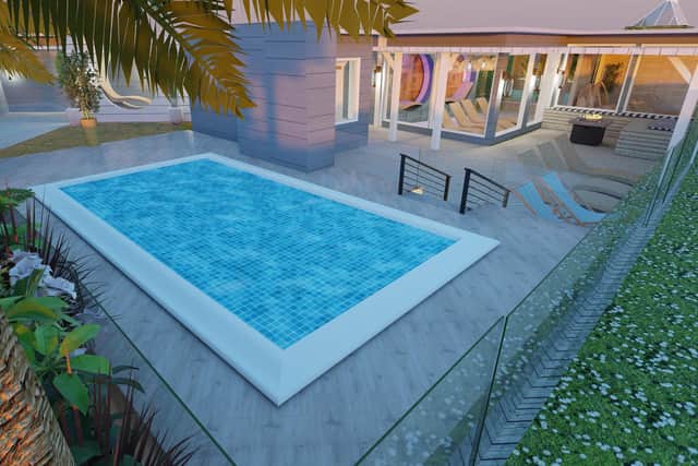 A computer-generated image of how part of the new spa should look when it completes next spring.