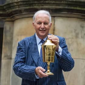 Surrounded by family, friends and invited guests, Mr McCall Smith received an engraved Loving Cup from Lord Provost Frank Ross.