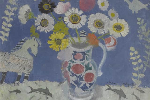 Detail from Still Life on Blue Ground by Anne Redpath PIC: Courtesy of The Fleming Collection
