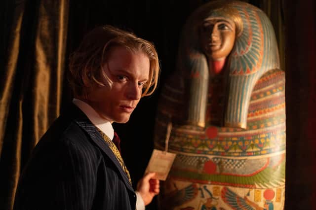 Freddie Fox faces fear in A Ghost Story for Christmas: Lot No. 249 (Picture: BBC)