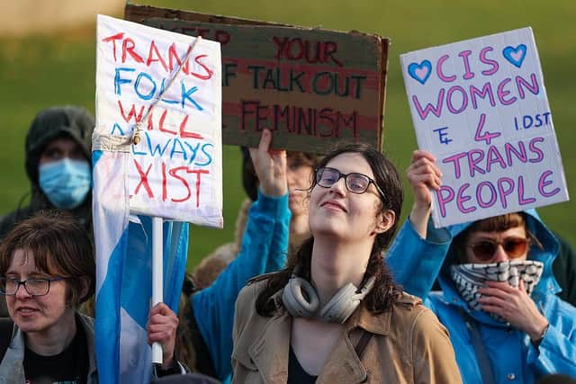 A trans rights gathering in Edinburgh last year (Picture: Jeff J Mitchell/Getty Images)