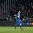 Rangers captain James Tavernier at full time during a UEFA Europa League group stage match at Sparta Prague.