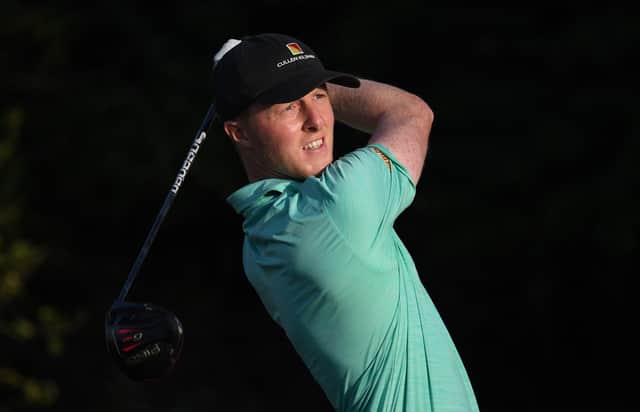 Craig Howie hits off on the third tee during day two of the Golf in Dubai Championship at Jumeirah Golf Estates. Picture: by Ross Kinnaird/Getty Images
