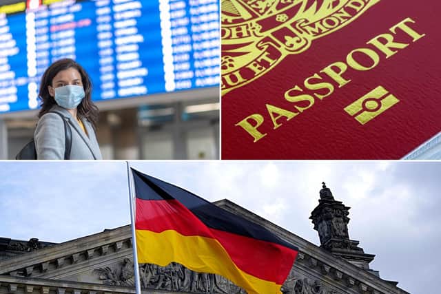 Germany has classed the UK as an area of concern for the Omicron variant and introduced a new travel ban. Photo: RZ / Getty Images / Canva Pro. Fly View Productions / Getty Images / Canva Pro. Ingo Joseph / Pexels/ Canva Pro.