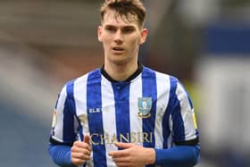 Liam Shaw of Sheffield Wednesday in action during the Sky Bet Championship match between Sheffield Wednesday and Birmingham City at Hillsborough Stadium on February 20, 2021 in Sheffield, England. (Photo by Michael Regan/Getty Images)