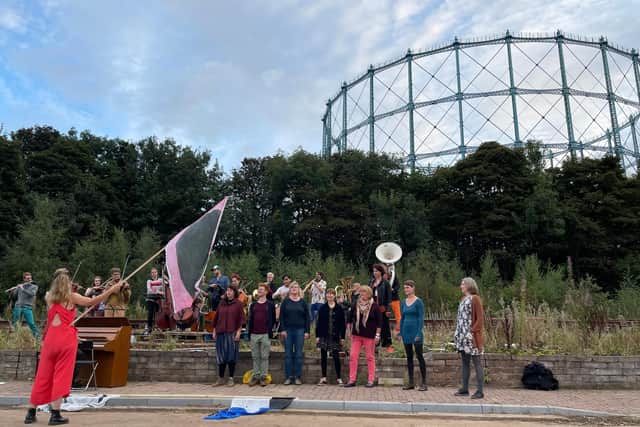 A performance of Esther Swift's music and song project The Call opened the Hidden Door festival at its new home in Granton.
