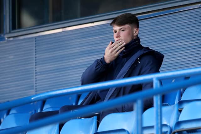 Nathan Patterson watches from the stand as Rangers are knocked out of the Scottish Cup. The young right-back's season is now over as he serves his four match Scottish FA suspension. (Photo by Ian MacNicol/Getty Images)