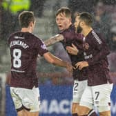 Calem Nieuwenhof got the Hearts comeback up and running against Dundee with his first goal for the club.