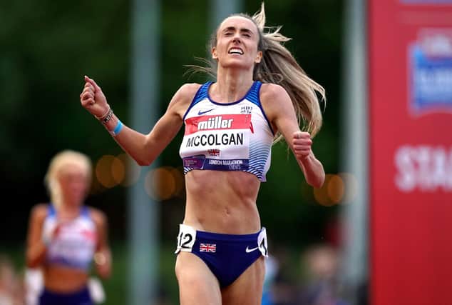 Eilish McColgan wins the Muller British Athletics 10,000m Championships and the European 10,000m Cup at University of Birmingham. Picture: Martin Rickett/PA Wire