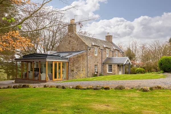 Despite the cottage name, Howburn is a substantial offering, with five bedrooms and four public rooms in about an acre and a half of land.