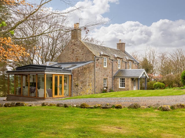 Despite the cottage name, Howburn is a substantial offering, with five bedrooms and four public rooms in about an acre and a half of land.