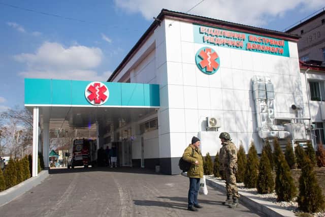 A hospital in Brovary, Ukraine.