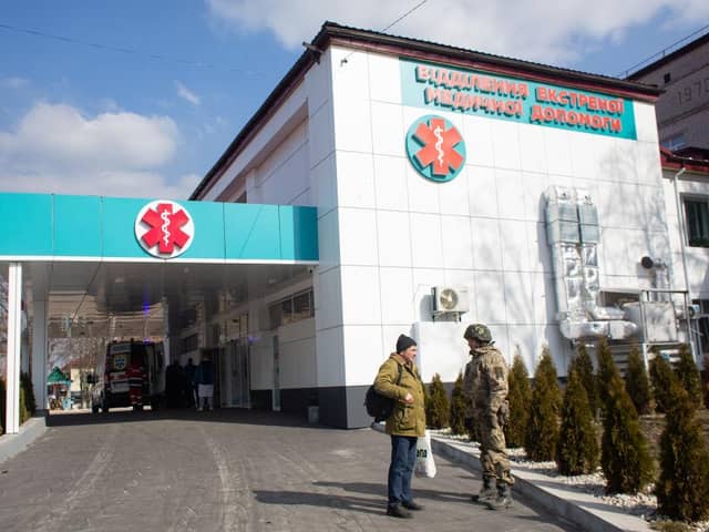 A hospital in Brovary, Ukraine.