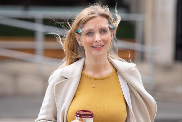 Rachel Riley arrives at the Royal Courts of Justice in London. Picture: Dominic Lipinski/PA Wire
