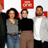 Adrian Dunbar, Rochenda Sandall, Vicky McClure and Martin Compston attend the "Line of Duty" photocall at BFI Southbank on March 18, 2019 in London, England. (Photo by John Phillips/Getty Images)