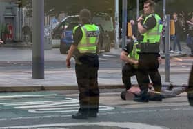 Police have charged a man in connection with a series of violent attacks around Edinburgh in which five people were injured. Picture: Edward Hughes  /PA Wire
