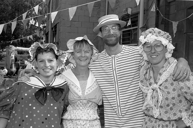 Mansfield Swimming Baths staff at the closing party - Wendy, Lynn, the late Ian Bagshaw and Keenan.