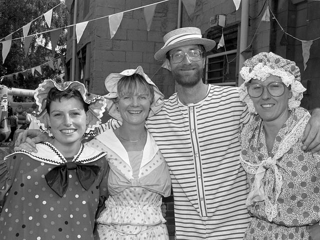 Mansfield Swimming Baths staff at the closing party - Wendy, Lynn, the late Ian Bagshaw and Keenan.