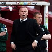 Then Hibs boss John Hughes went through all the emotions during the 6-6 game. Picture: SNS