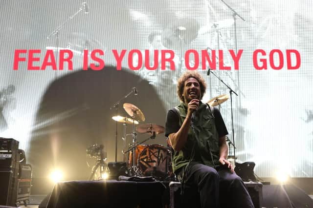 Rage Against the Machine perform at Madison Square Garden on August 08, 2022 in New York City. (Photo by Theo Wargo/Getty Images)