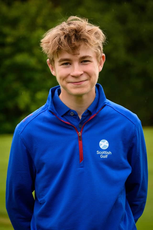 Blairgowrie's Connor Graham opened with a two-under 69 at Monifieth Links in the qualifying for the R&A Boys' Amateur Championship. Picture: Scottish Golf