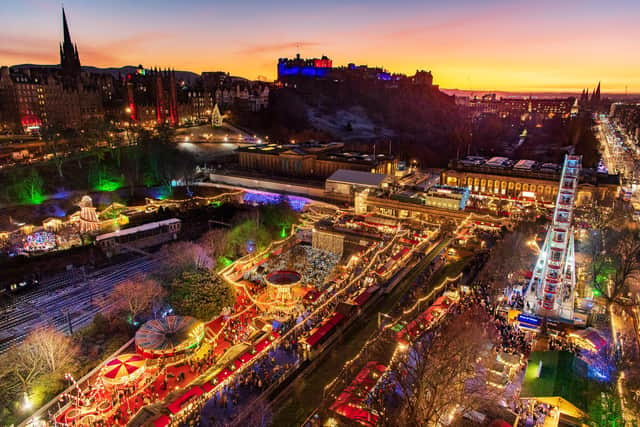 Edinburgh's Christmas festival from the air last year. Picture: Ian Georgeson