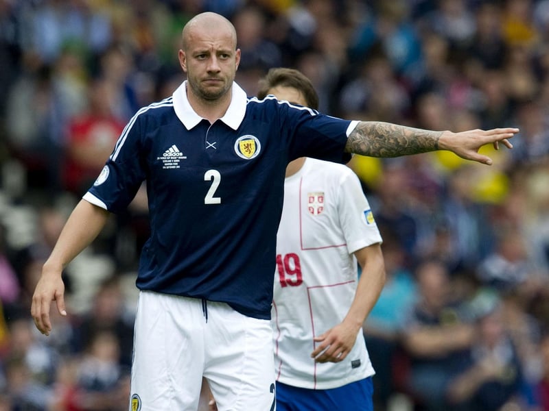 There were few finer sights than Hutton flying down the wing from right back for those watching Scotland from 2006, when the player, then at Rangers, made his debut. He went on to establish himself at right back and played a part in the 1-0 win over France at Parc des Princes in 2007. Became Scotland’s most expensive outfield player when he joined Spurs for £9 million in 2008 and he later joined Aston Villa, where he belatedly became a cult hero with one memorable moment being a stunning solo goal against rivals Birmingham. Never scored for Scotland but 50 caps means he has a place in the SFA’s Roll of Honour. Retired from international duty in 2016. Now cutting his teeth as a pundit.
