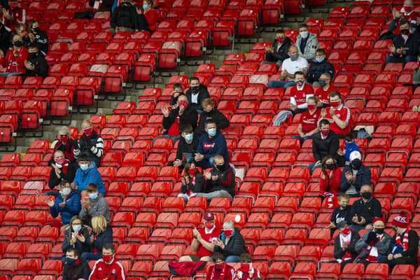 Aberdeen fans applaud during the Scottish Premiership match between Aberdeen and Kilmarnock at Pittodrie in September last year. Picture: Ross MacDonald/SNS Group
