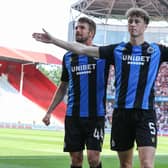 Former Celtic defender Jack Hendry is set to depart Club Brugge for a loan move to Serie A. (Photo by DAVID PINTENS/BELGA MAG/AFP via Getty Images)