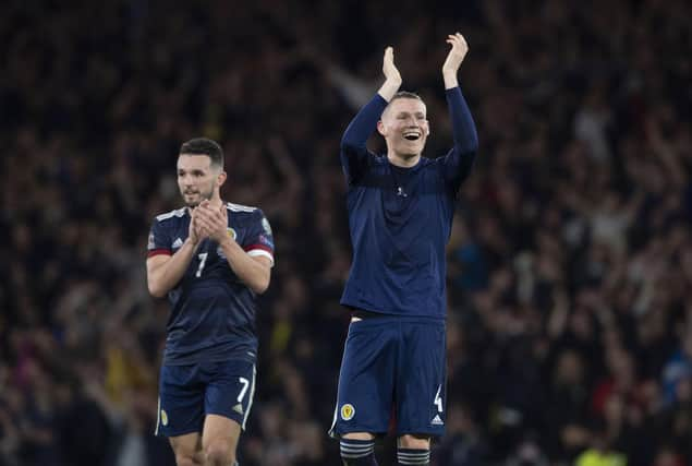 Scott McTominay celebrates. (Photo by Craig Foy / SNS Group)