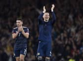 Scott McTominay celebrates. (Photo by Craig Foy / SNS Group)