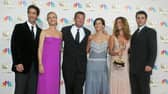 Original cast members  David Schwimmer, Lisa Kudrow, Matthew Perry, Courteney Cox, Jennifer Aniston, Lisa Kudrow, and Matt LeBlanc. Picture: Getty Images