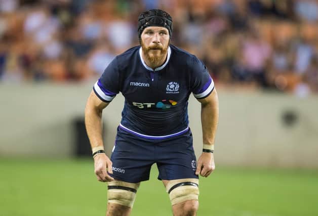 Tim Swinson in action for Scotland against the US in 2018.
