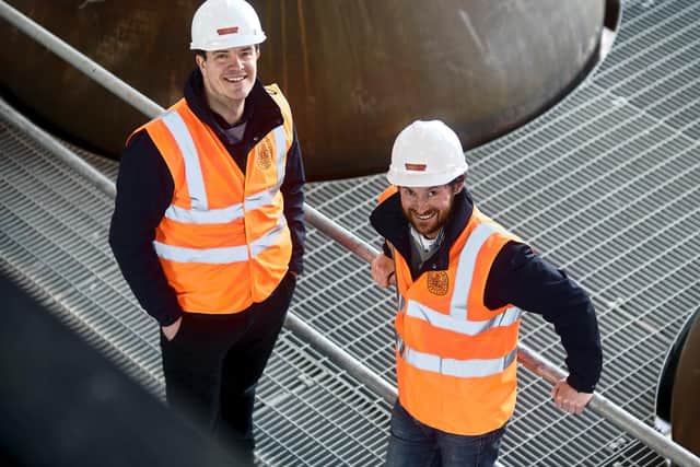 Ian (left) and Paddy (right) are gearing up to open the Port of Leith distillery.