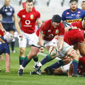 Zander Fagerson in action for the British & Irish Lions against the Stormers in Cape Town. He scored a try in the 49-3 win. Picture: Steve Haag/PA