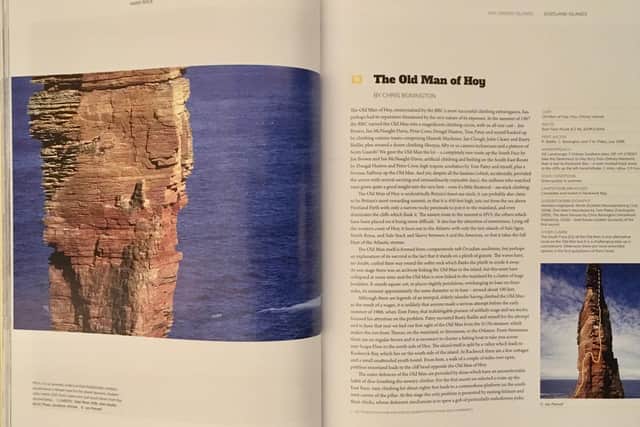 The entry on climbing the Old Man of Hoy, by Chris Bonnington