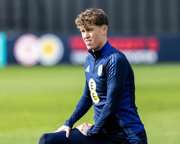 Jack Hendry during a Scotland training session at Lesser Hampden.  (Photo by Craig Foy / SNS Group)