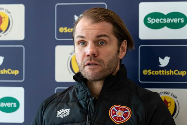 Hearts manager Robbie Neilson previews his side's Scottish Cup tie against Livingston.  (Photo by Mark Scates / SNS Group)