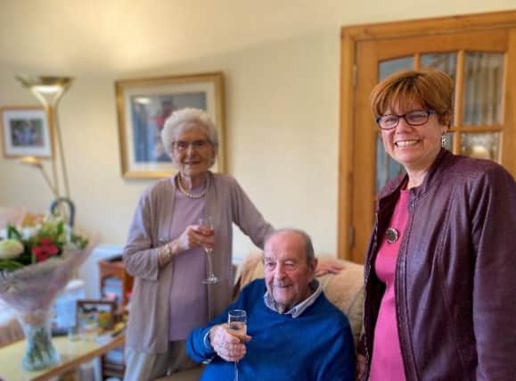 Ian and Nancy Paterson with councillor Anouk Kloppert.