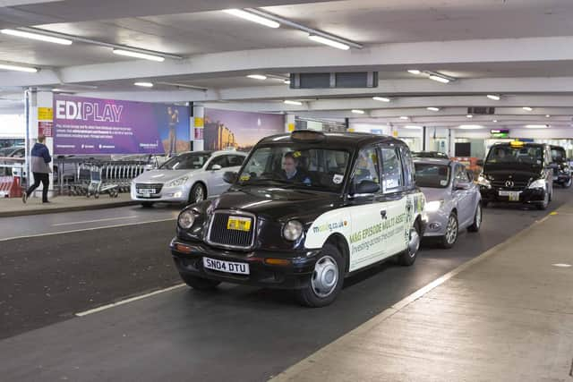 Edinburgh Airport's drop-off zone in 2013. (Photo by Malcolm McCurrach)