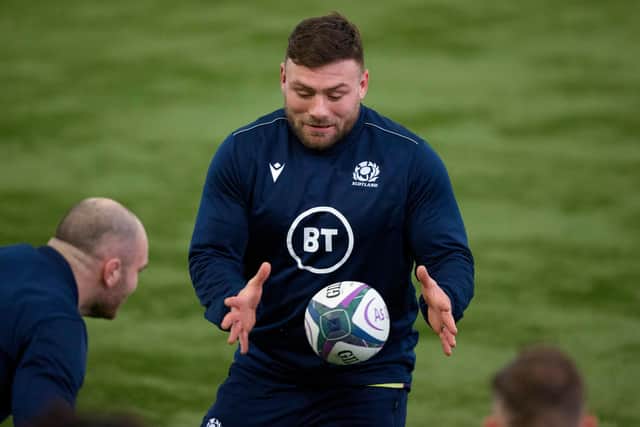 Rory Sutherland training with the Scotland squad at Oriam. Picture: Craig Williamson/SNS