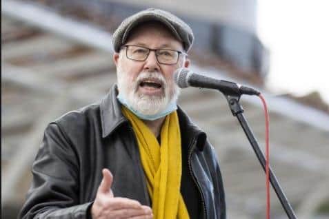 George Kerevan was one of the speakers at a “static, distanced demo" in Edinburgh